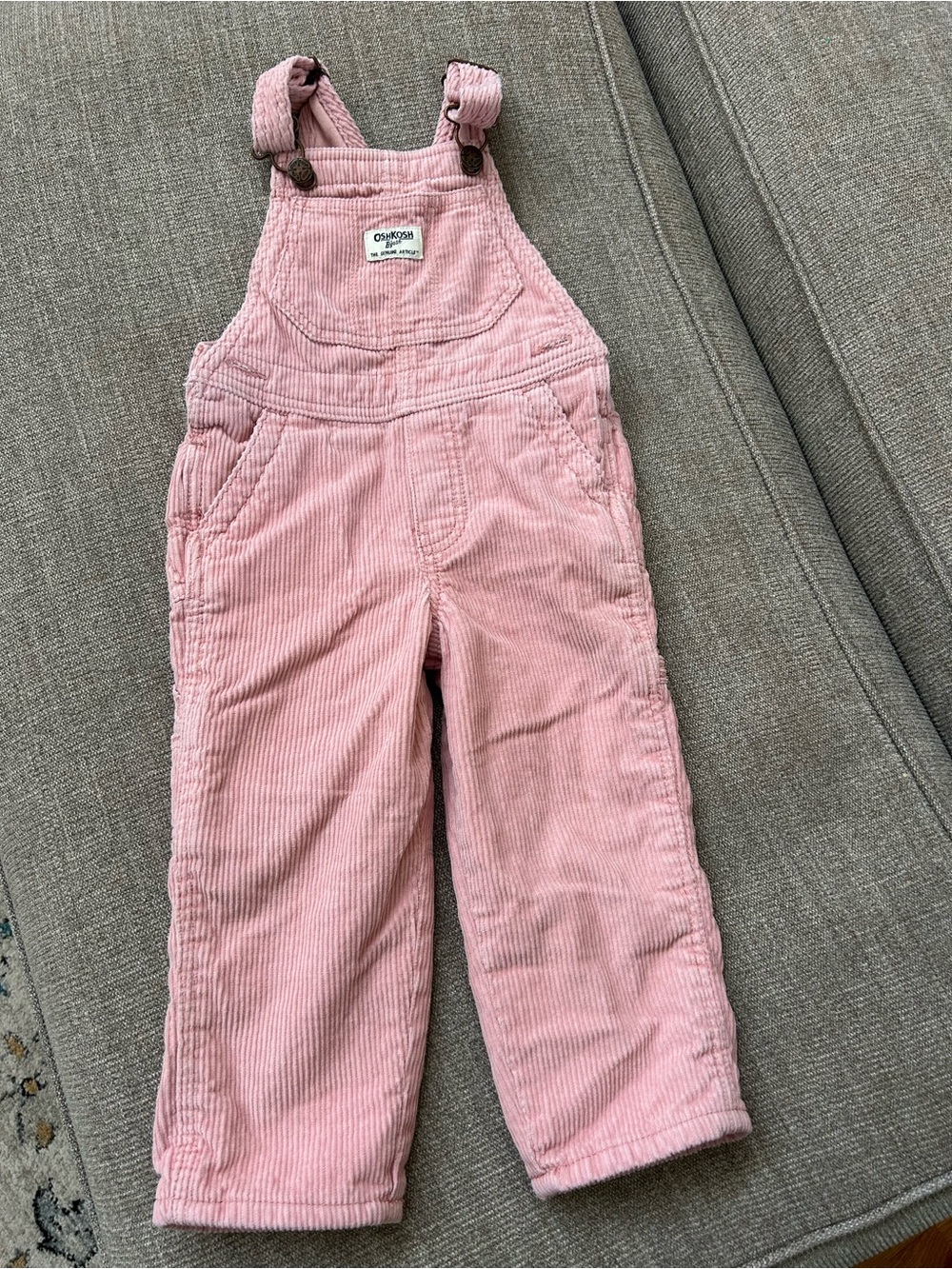 OshKosh B'gosh Dusty Pink Corduroy Overalls for Kids